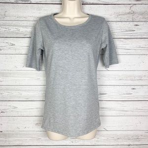 Lularoe Heathered Gray Gigi Fitted Top